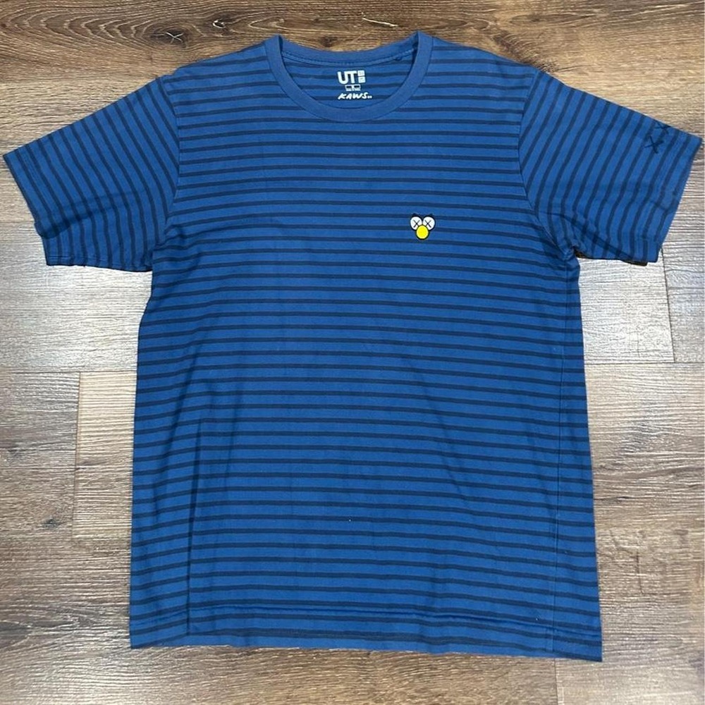KAWS Blue Striped T-Shirt